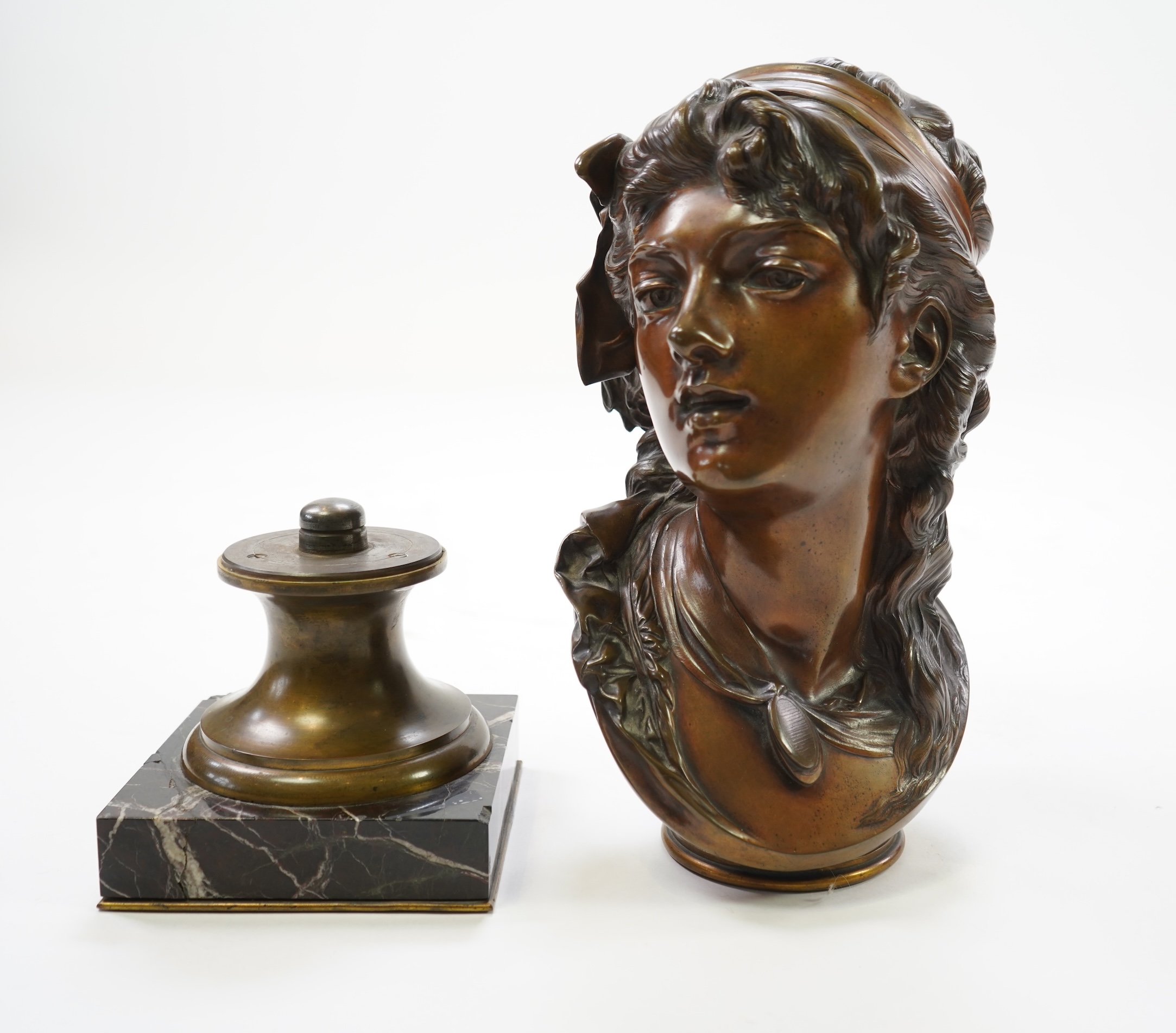 Auguste Rodin (1840-1917). A bronze bust of 'Suzon'